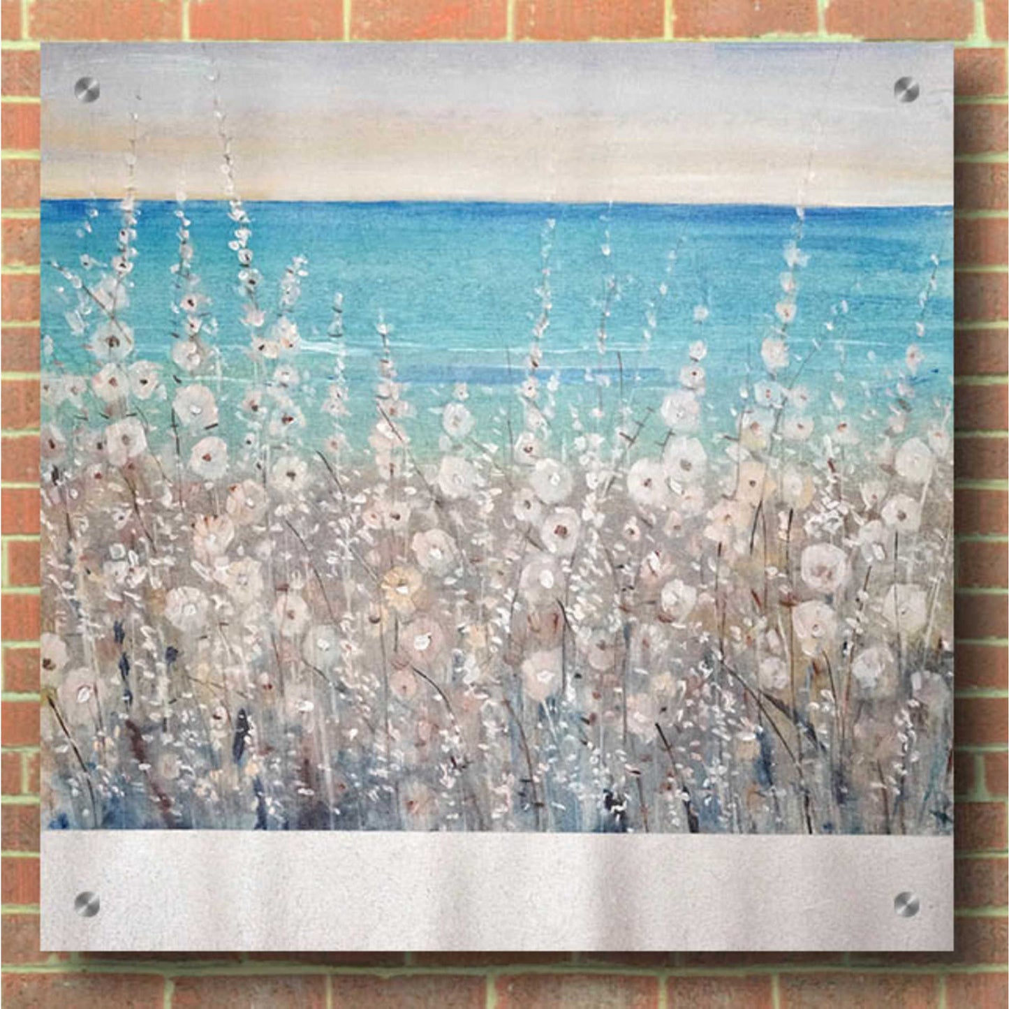 Epic Art 'Flowers by the Sea I' by Tim O'Toole, Acrylic Glass Wall Art,36x36