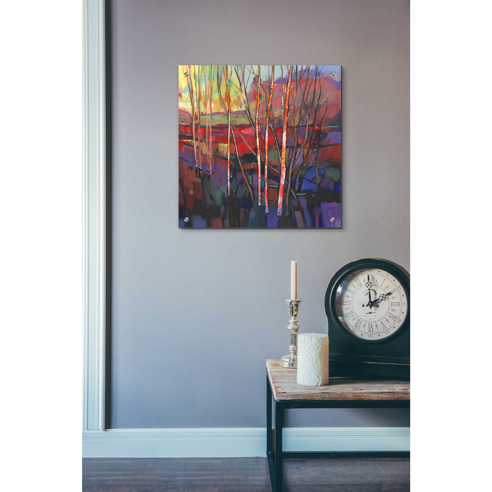 Epic Art 'Patchwork Trees I' by Tim O'Toole, Acrylic Glass Wall Art,24x24