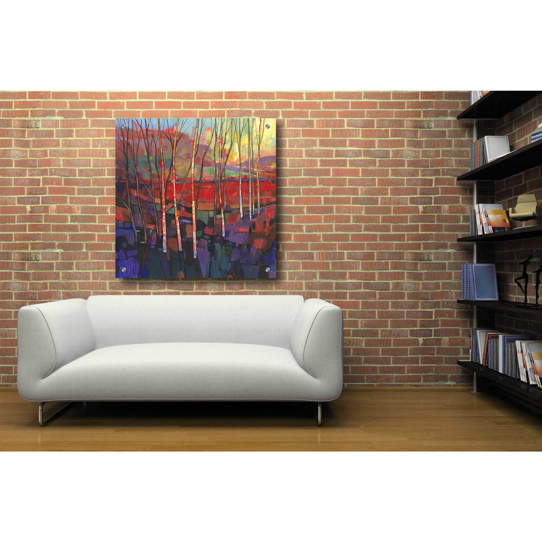 Epic Art 'Patchwork Trees II' by Tim O'Toole, Acrylic Glass Wall Art,36x36