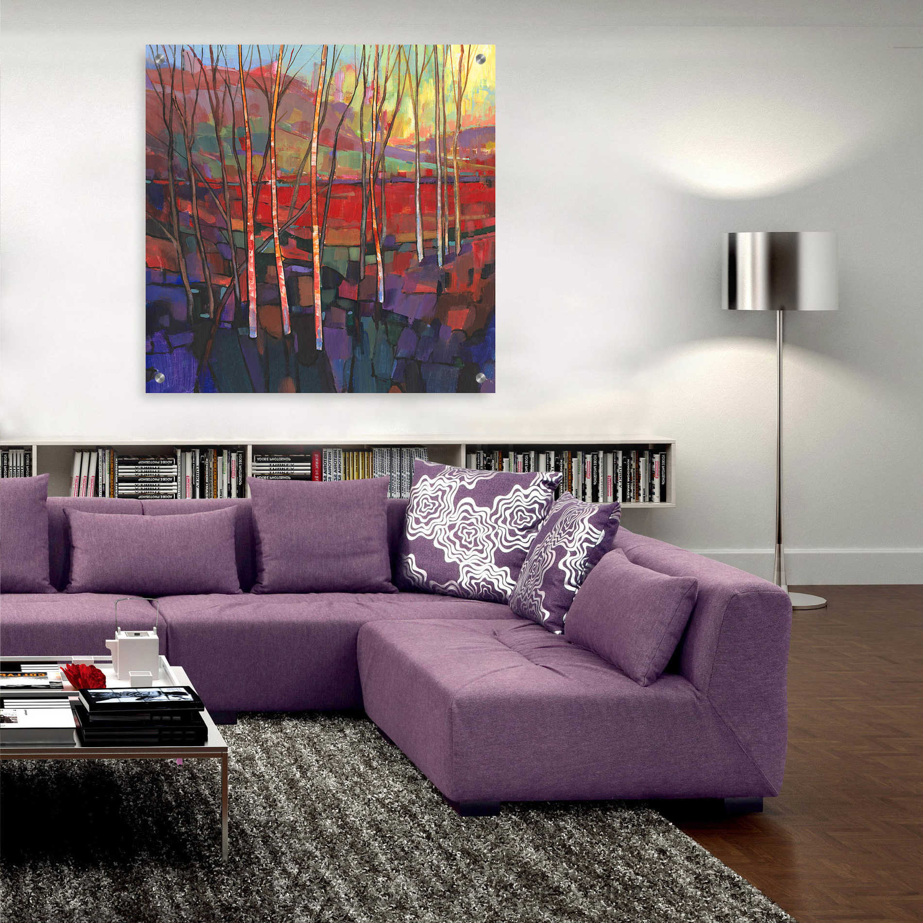 Epic Art 'Patchwork Trees II' by Tim O'Toole, Acrylic Glass Wall Art,36x36