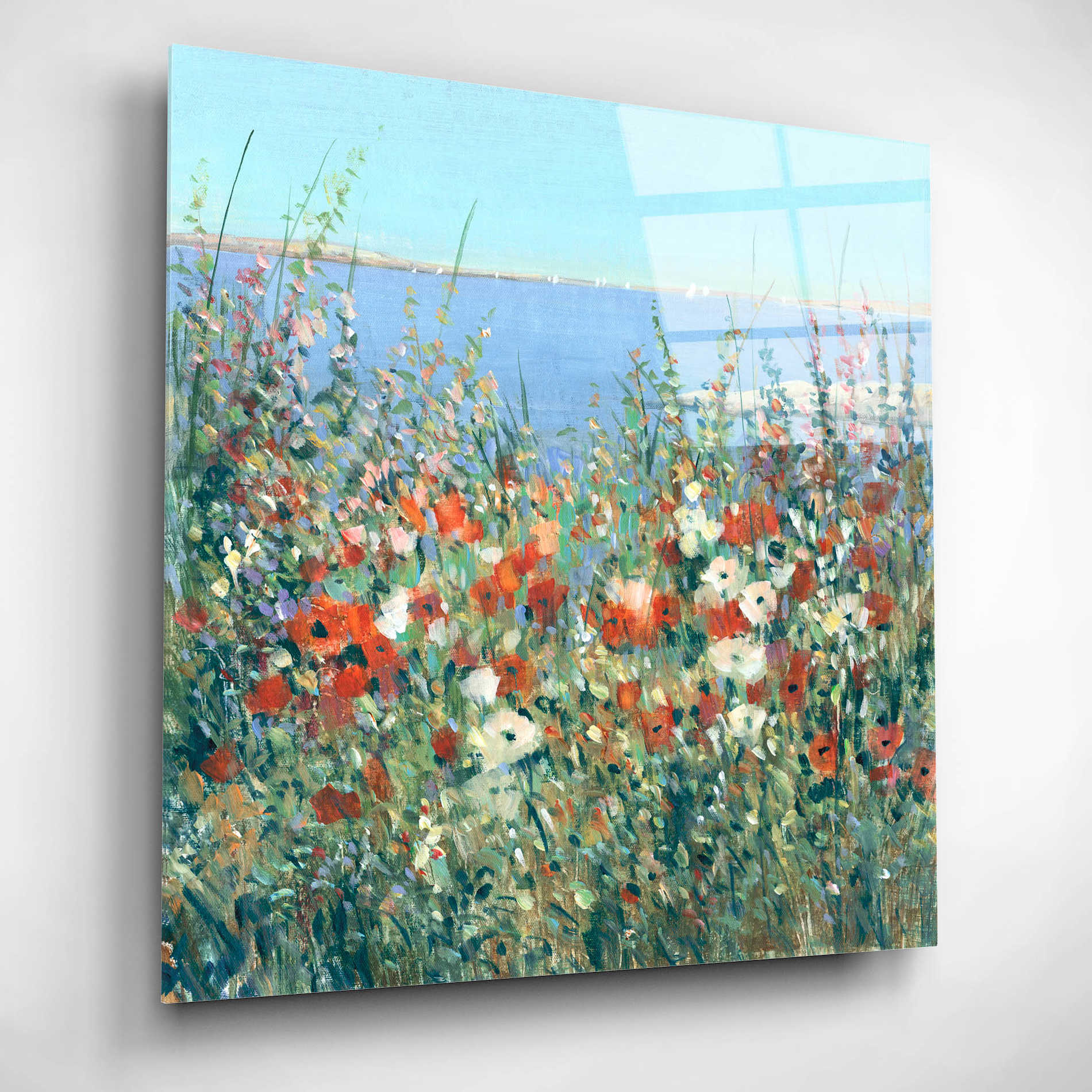 Epic Art 'Seaside Garden I' by Tim O'Toole, Acrylic Glass Wall Art,12x12