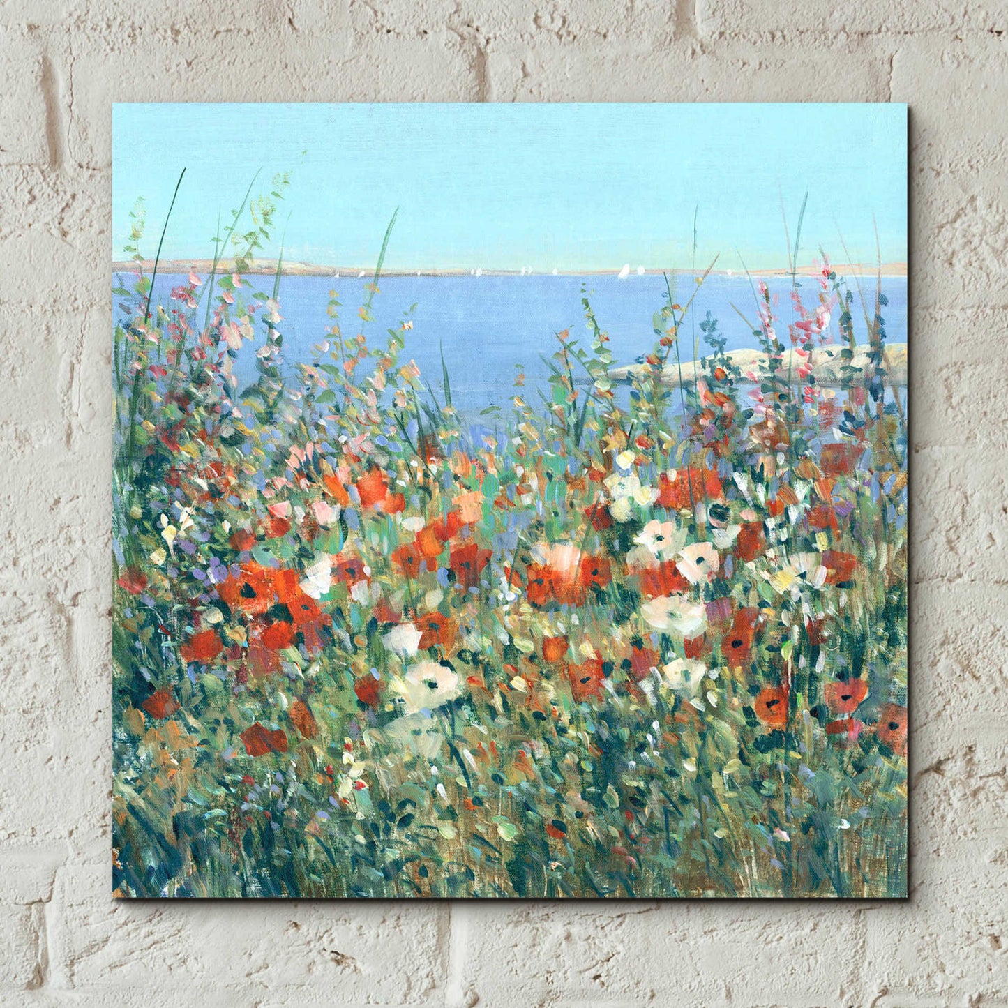 Epic Art 'Seaside Garden I' by Tim O'Toole, Acrylic Glass Wall Art,12x12