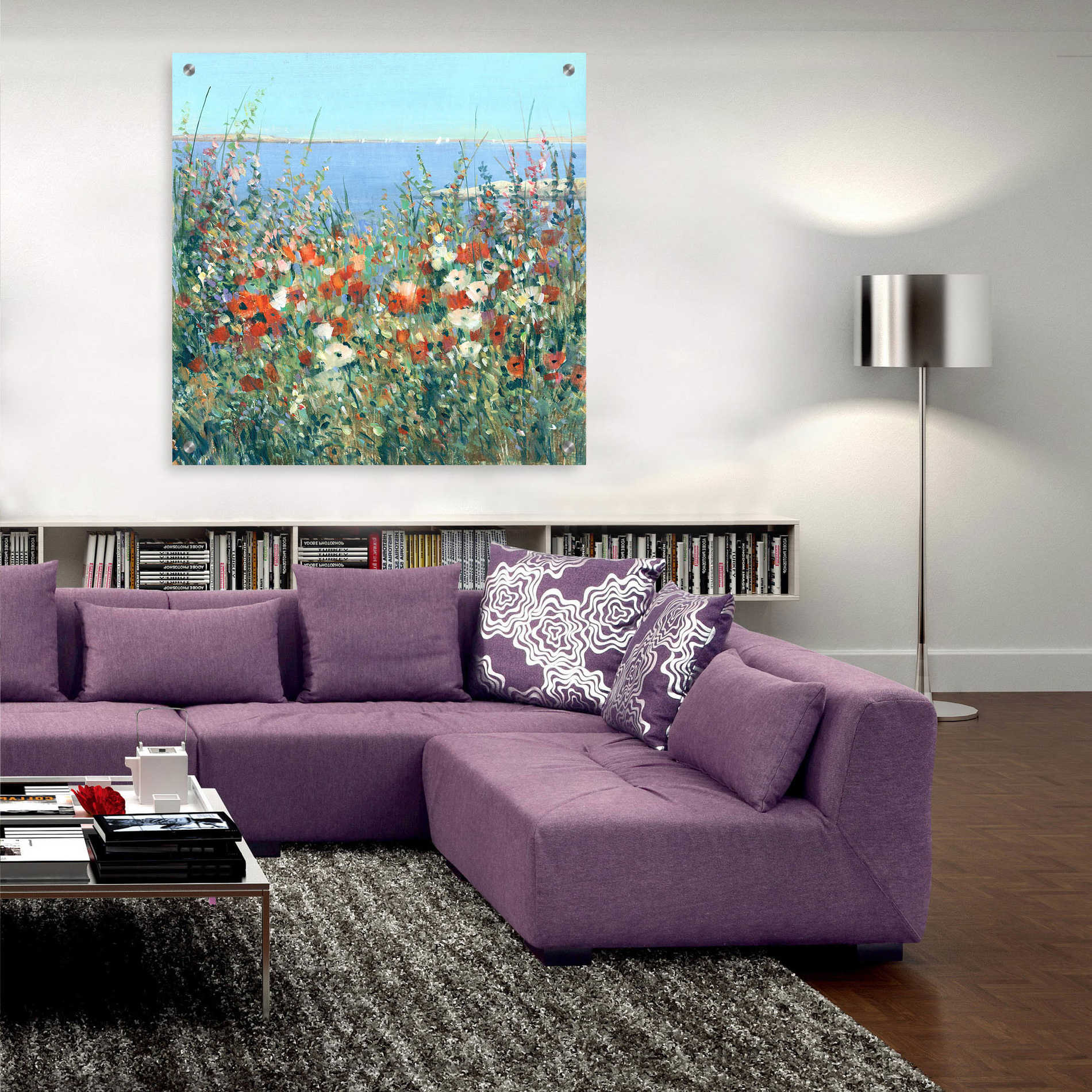 Epic Art 'Seaside Garden I' by Tim O'Toole, Acrylic Glass Wall Art,36x36