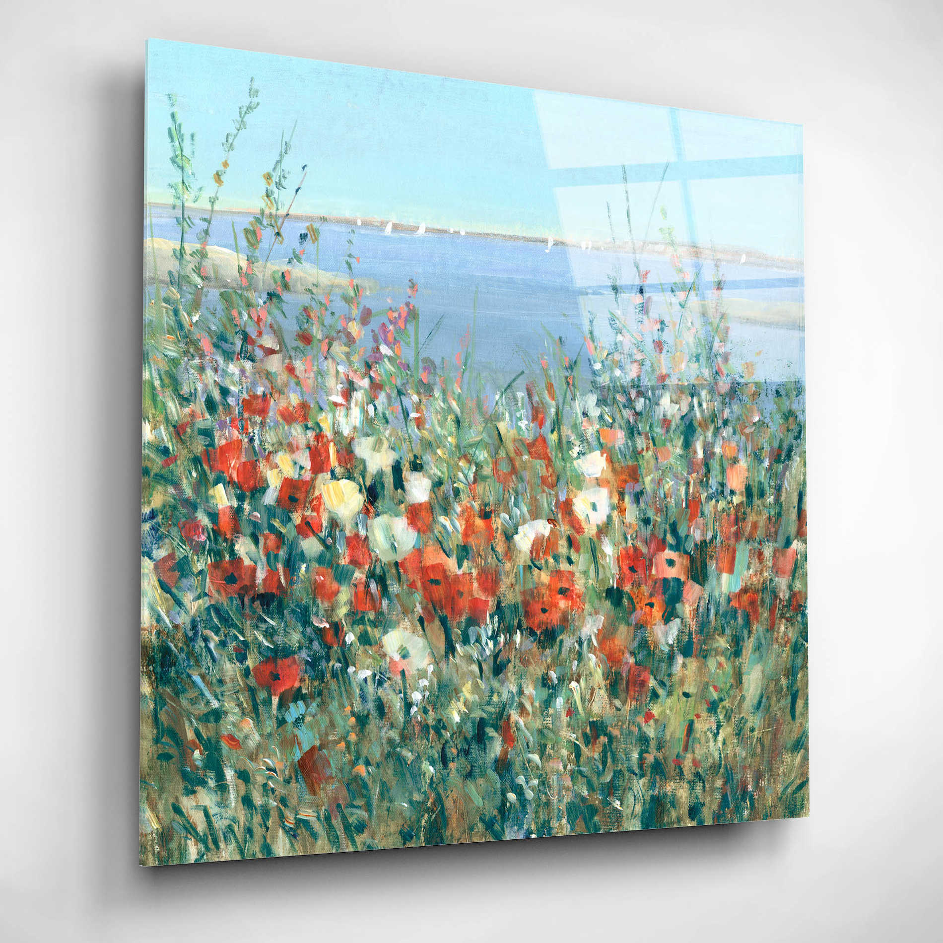 Epic Art 'Seaside Garden II' by Tim O'Toole, Acrylic Glass Wall Art,12x12