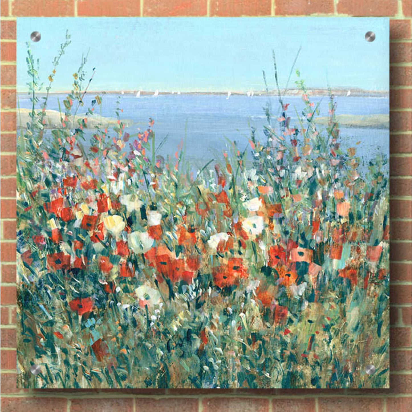 Epic Art 'Seaside Garden II' by Tim O'Toole, Acrylic Glass Wall Art,36x36