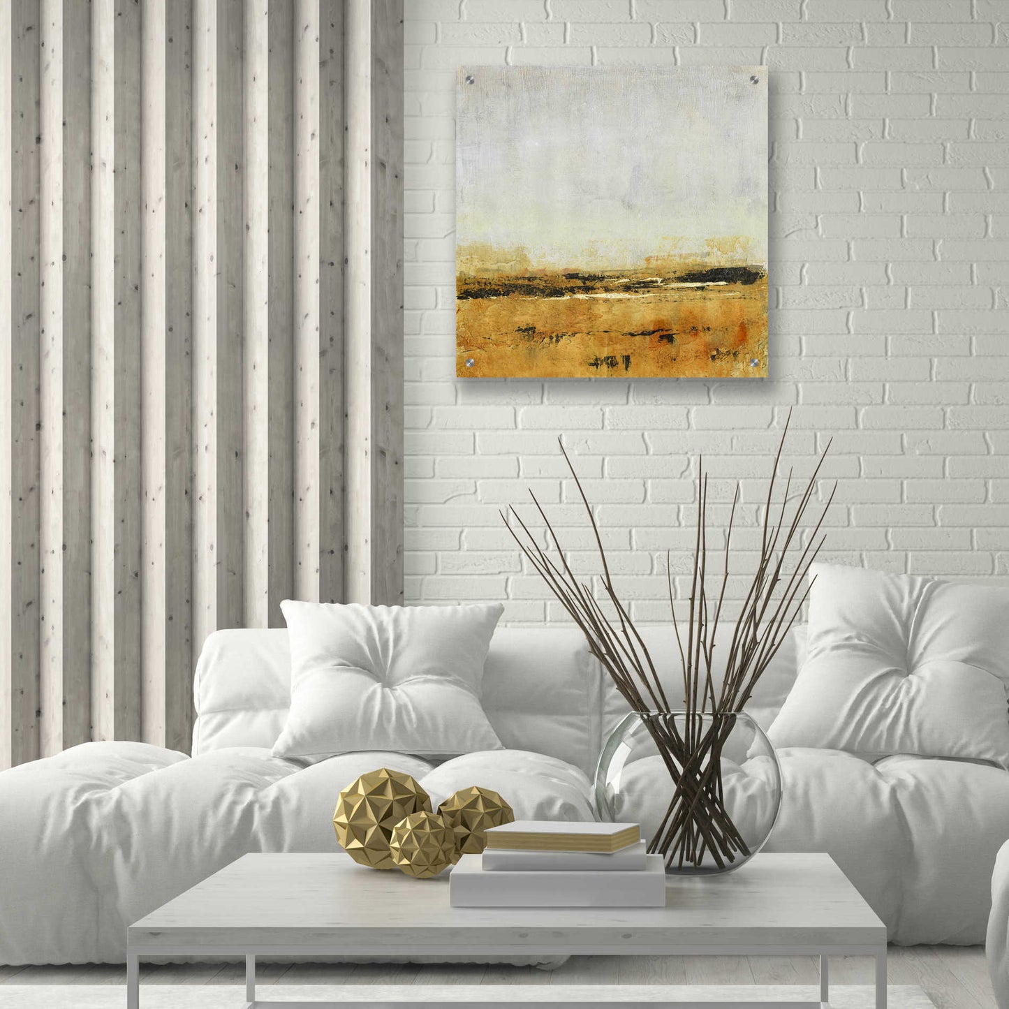 Epic Art 'Gold Horizon I' by Tim O'Toole, Acrylic Glass Wall Art,24x24