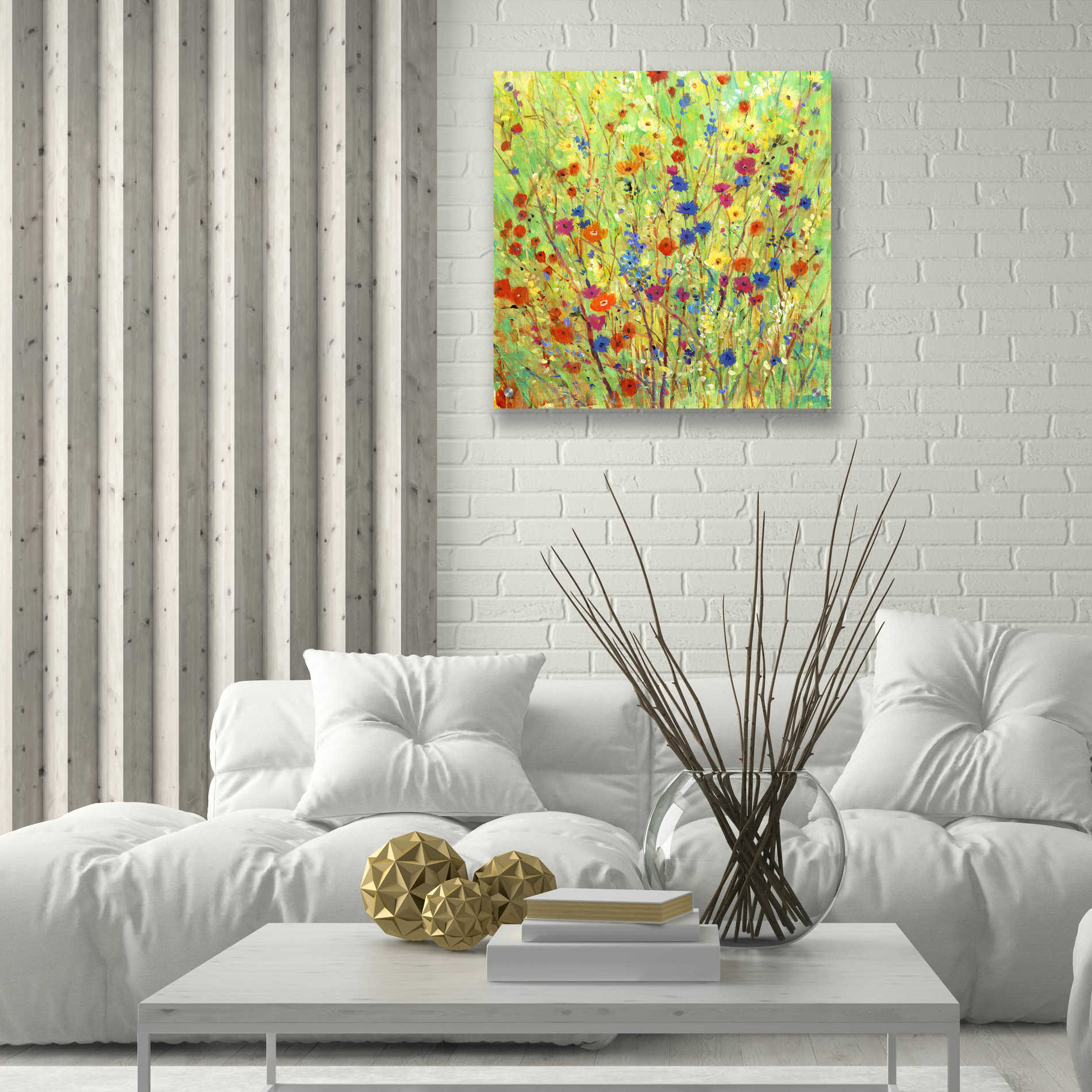 Epic Art 'Wildflower Patch II' by Tim O'Toole, Acrylic Glass Wall Art,24x24