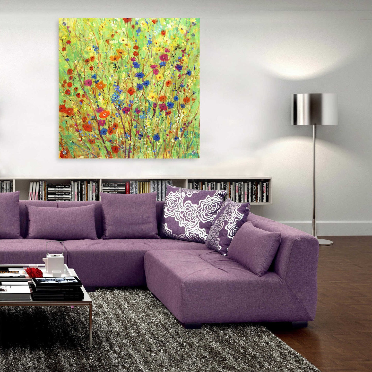 Epic Art 'Wildflower Patch II' by Tim O'Toole, Acrylic Glass Wall Art,36x36