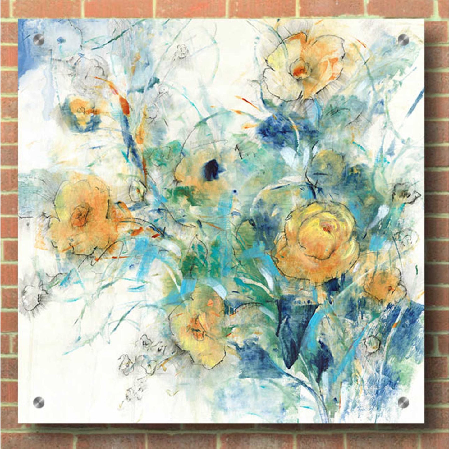 Epic Art 'Flower Study II' by Tim O'Toole, Acrylic Glass Wall Art,36x36