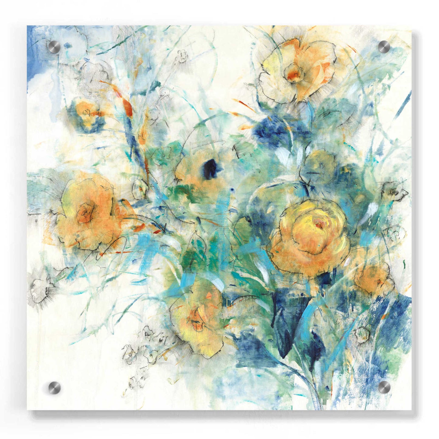 Epic Art 'Flower Study II' by Tim O'Toole, Acrylic Glass Wall Art,36x36