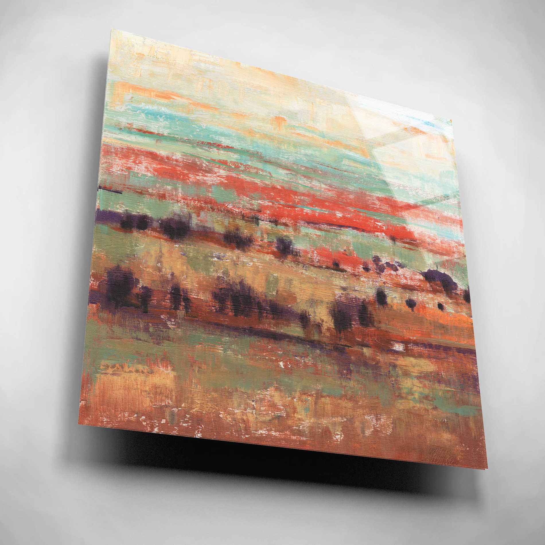 Epic Art 'Divided Landscape I' by Tim O'Toole, Acrylic Glass Wall Art,12x12