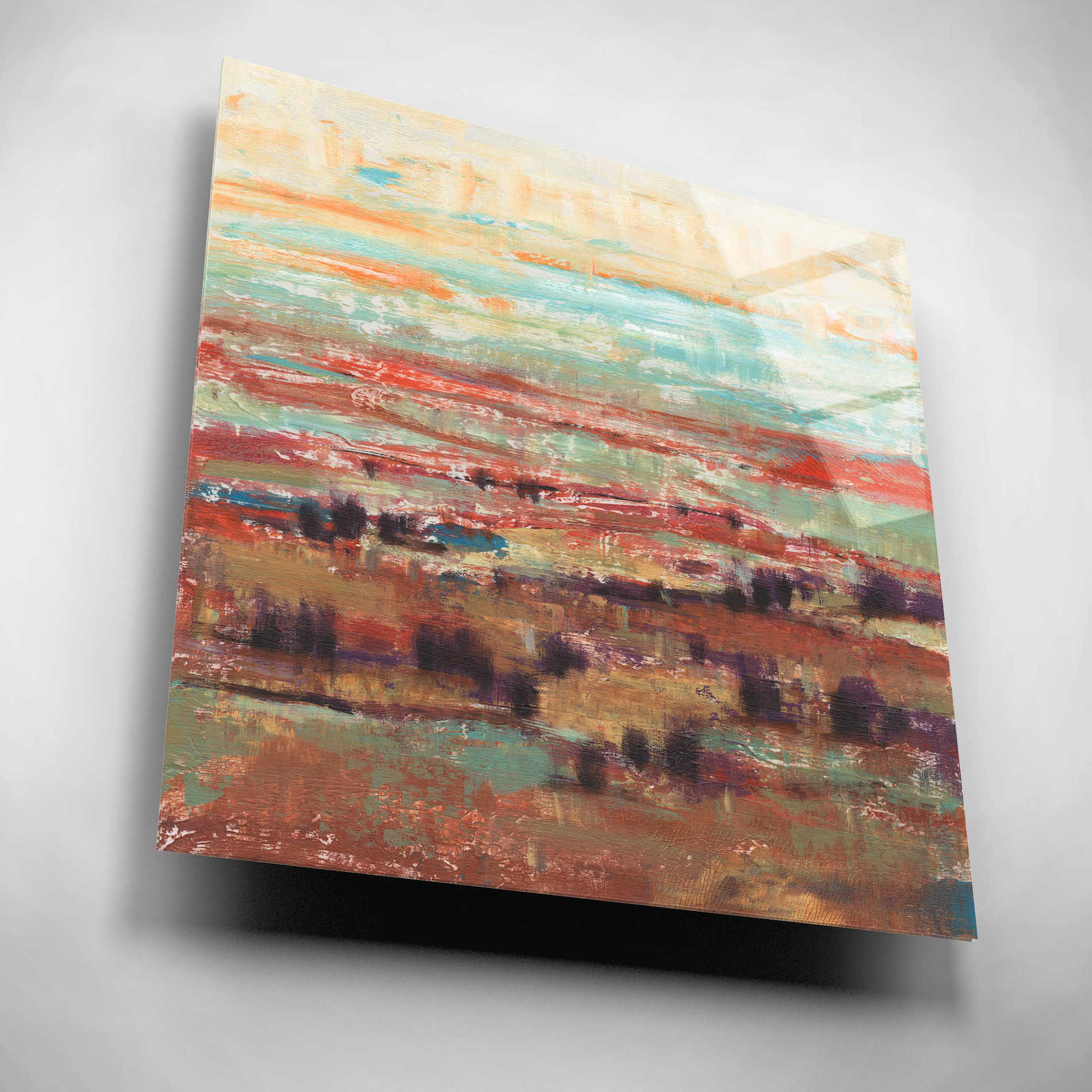 Epic Art 'Divided Landscape II' by Tim O'Toole, Acrylic Glass Wall Art,12x12