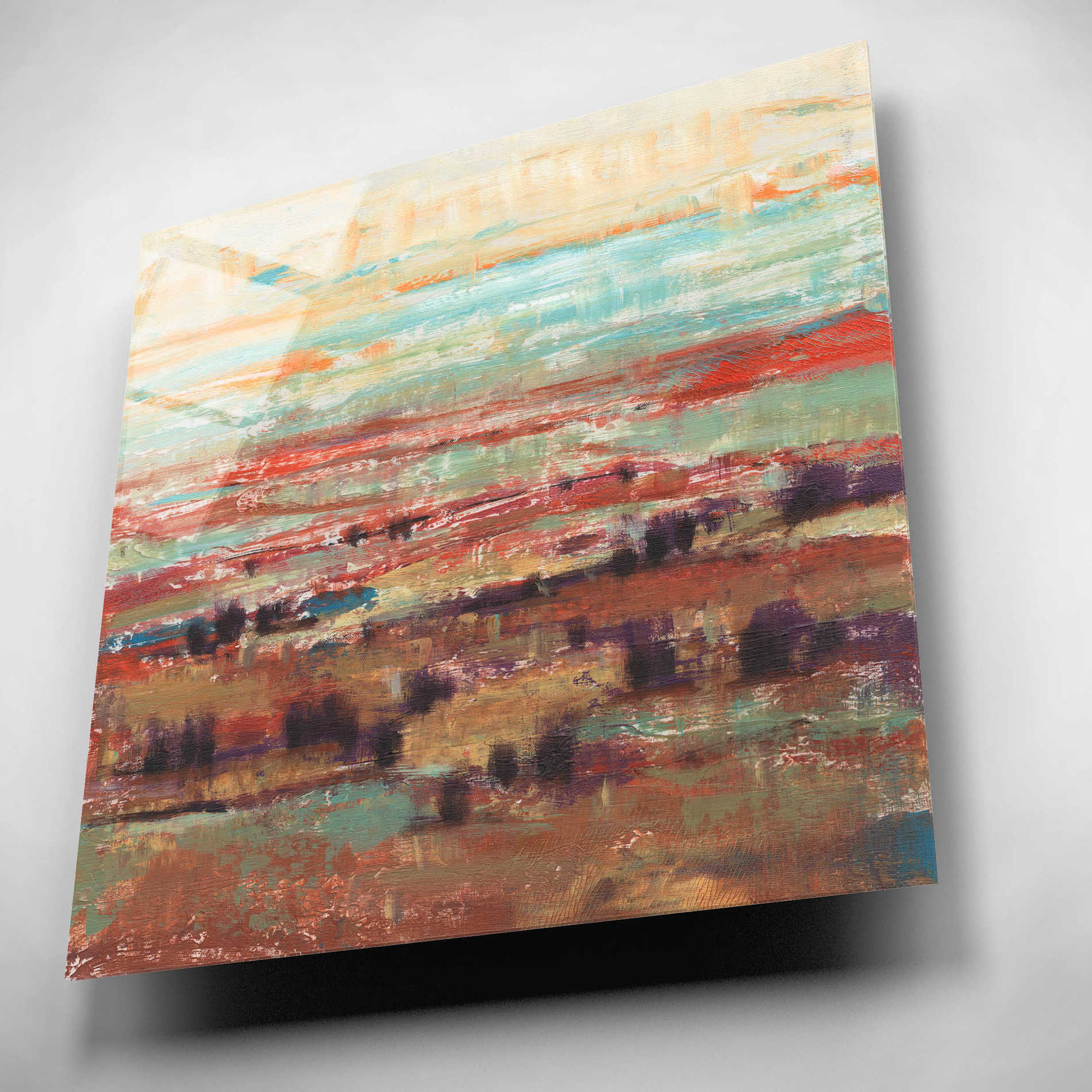 Epic Art 'Divided Landscape II' by Tim O'Toole, Acrylic Glass Wall Art,12x12