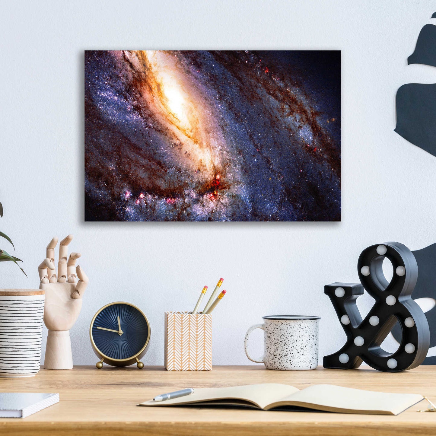 'Messier 66' Hubble Space Telescope, Acrylic Glass Wall Art,16x12