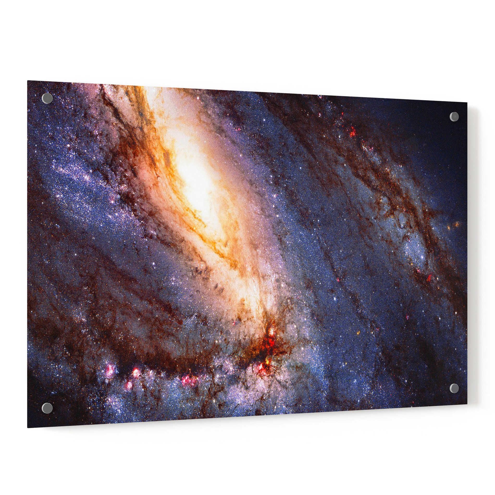'Messier 66' Hubble Space Telescope, Acrylic Glass Wall Art,36x24