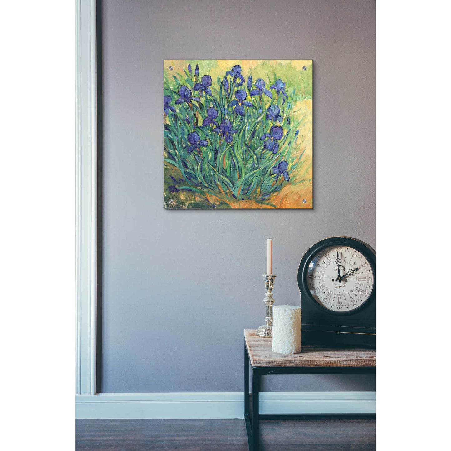 Epic Art 'Irises in  Bloom II' by Tim O'Toole, Acrylic Glass Wall Art,24x24