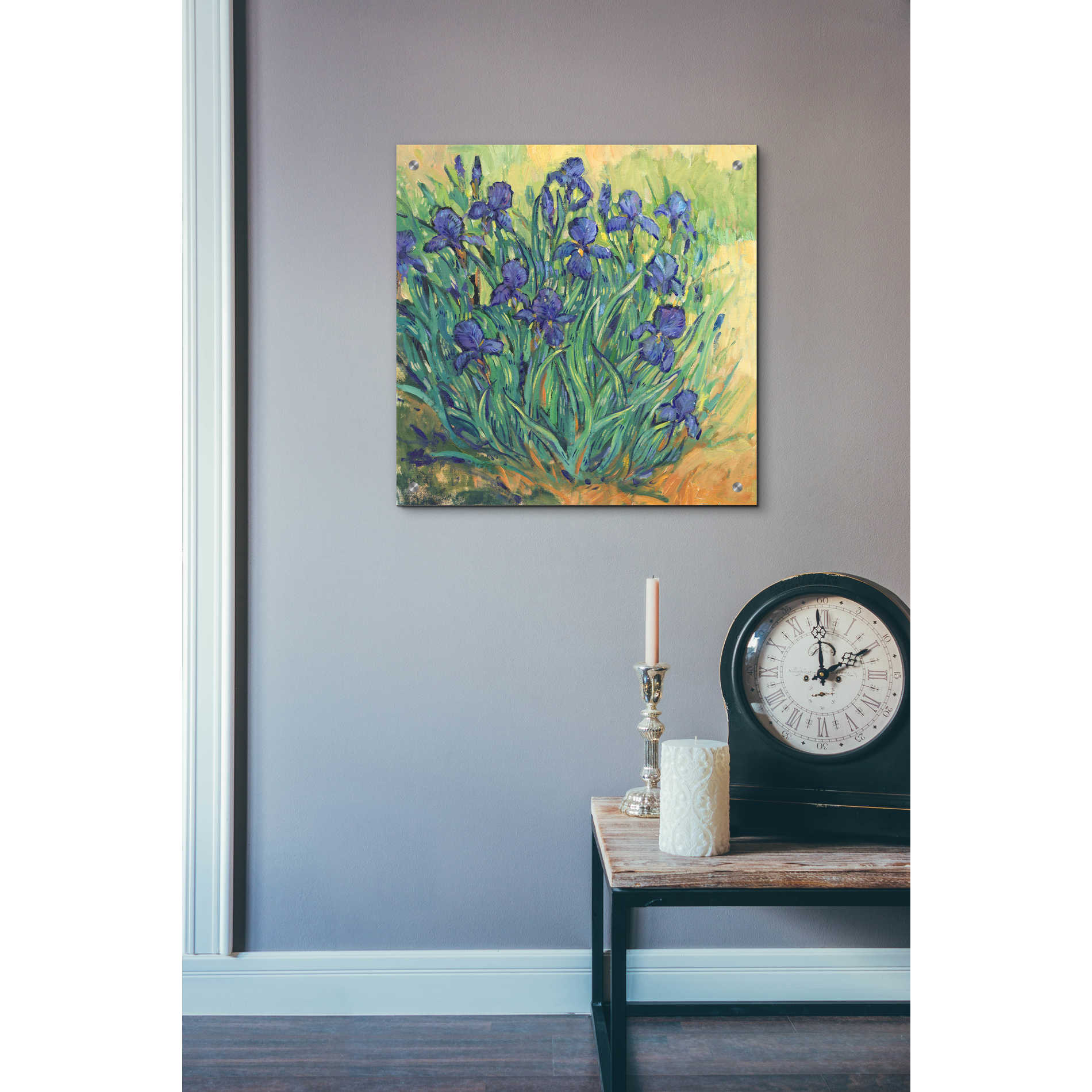 Epic Art 'Irises in  Bloom II' by Tim O'Toole, Acrylic Glass Wall Art,24x24