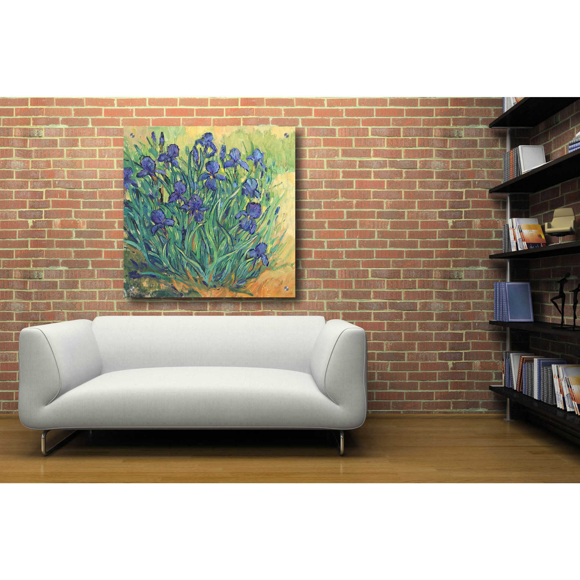 Epic Art 'Irises in  Bloom II' by Tim O'Toole, Acrylic Glass Wall Art,36x36