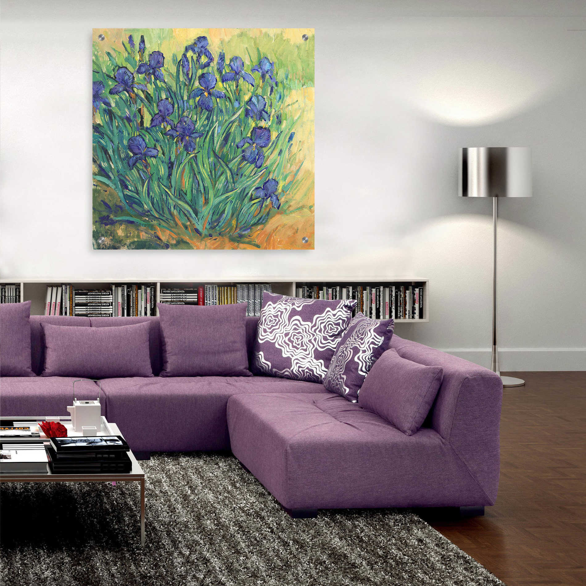 Epic Art 'Irises in  Bloom II' by Tim O'Toole, Acrylic Glass Wall Art,36x36