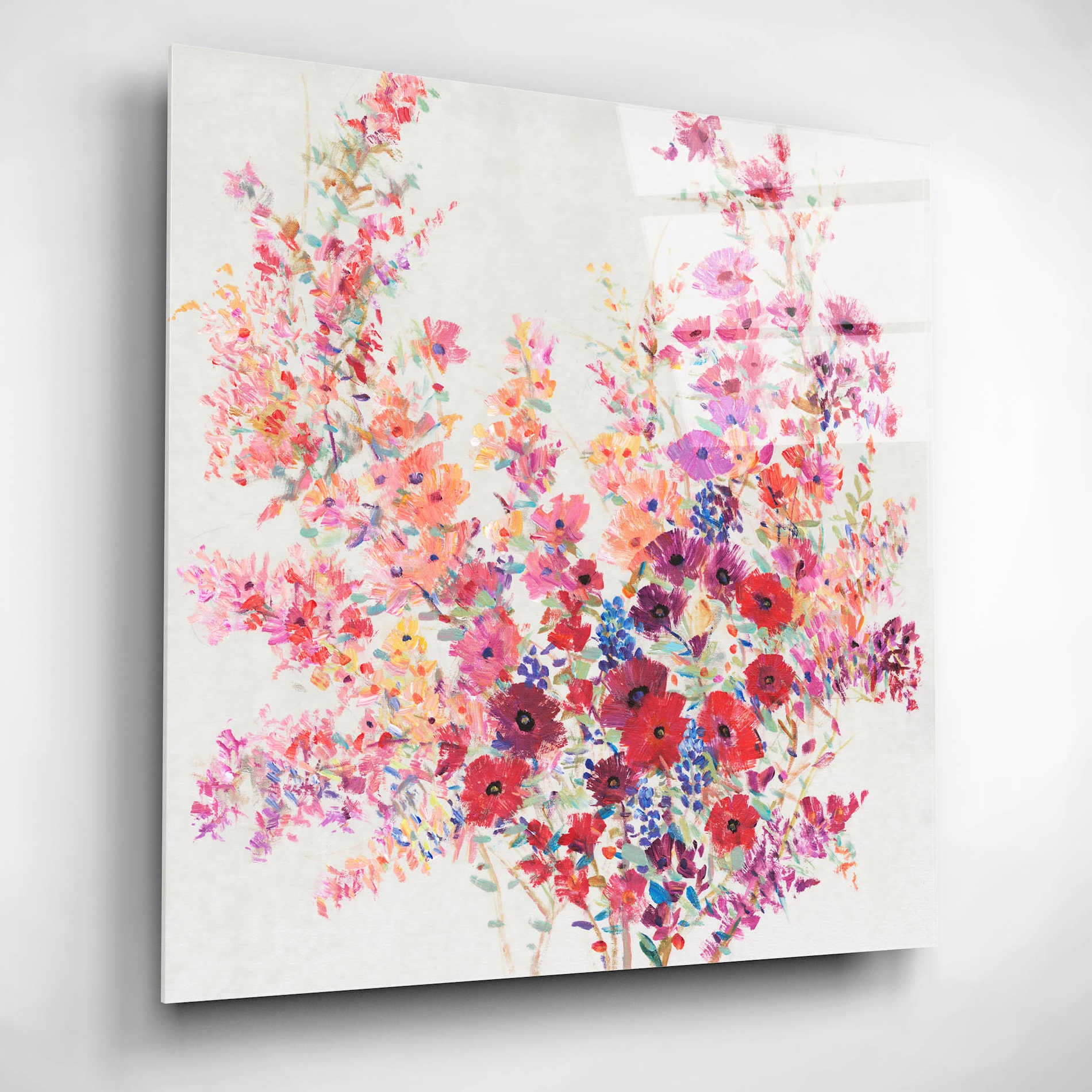 Epic Art 'Flowers on a Vine II' by Tim O'Toole, Acrylic Glass Wall Art,12x12