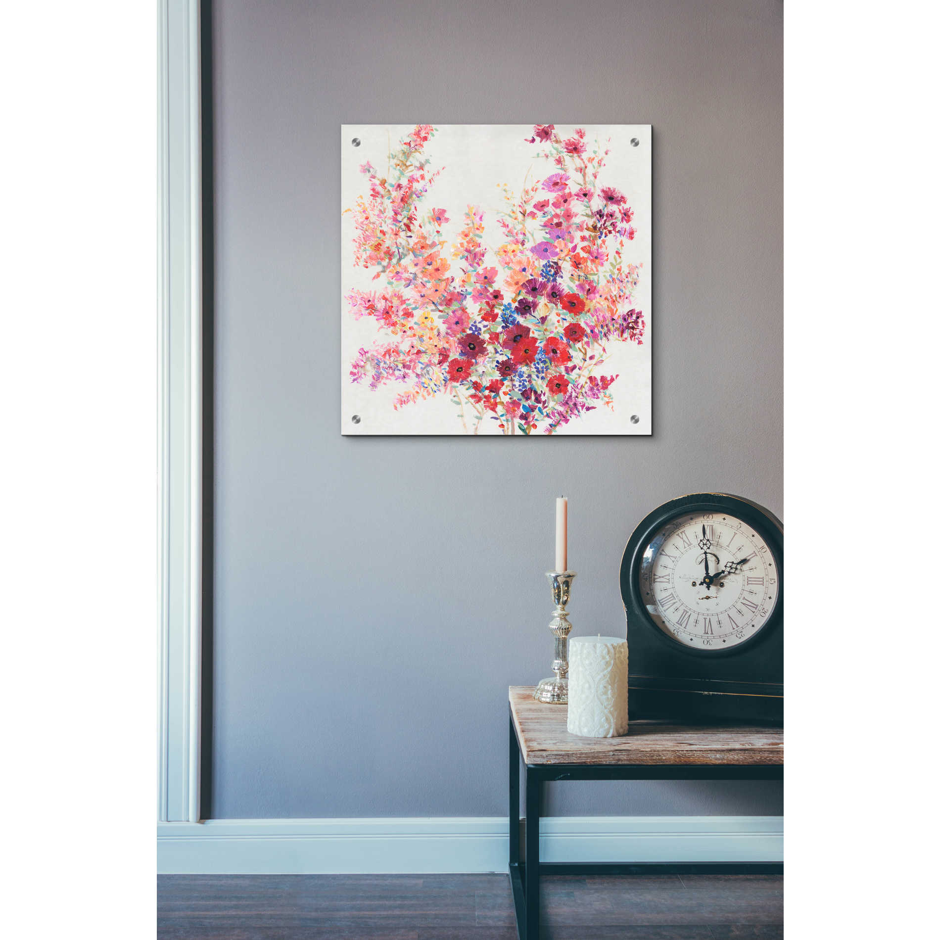 Epic Art 'Flowers on a Vine II' by Tim O'Toole, Acrylic Glass Wall Art,24x24