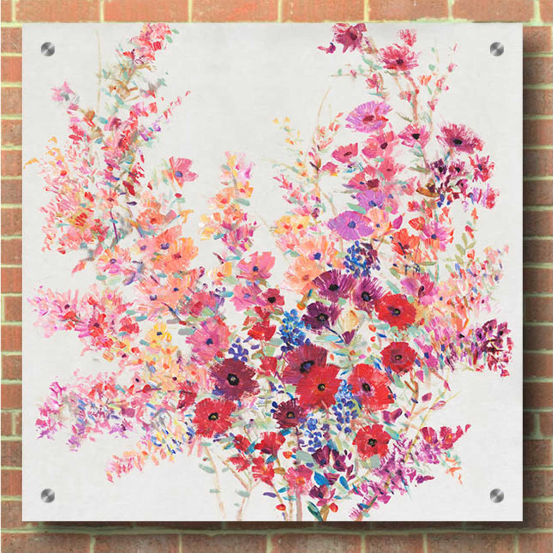 Epic Art 'Flowers on a Vine II' by Tim O'Toole, Acrylic Glass Wall Art,36x36