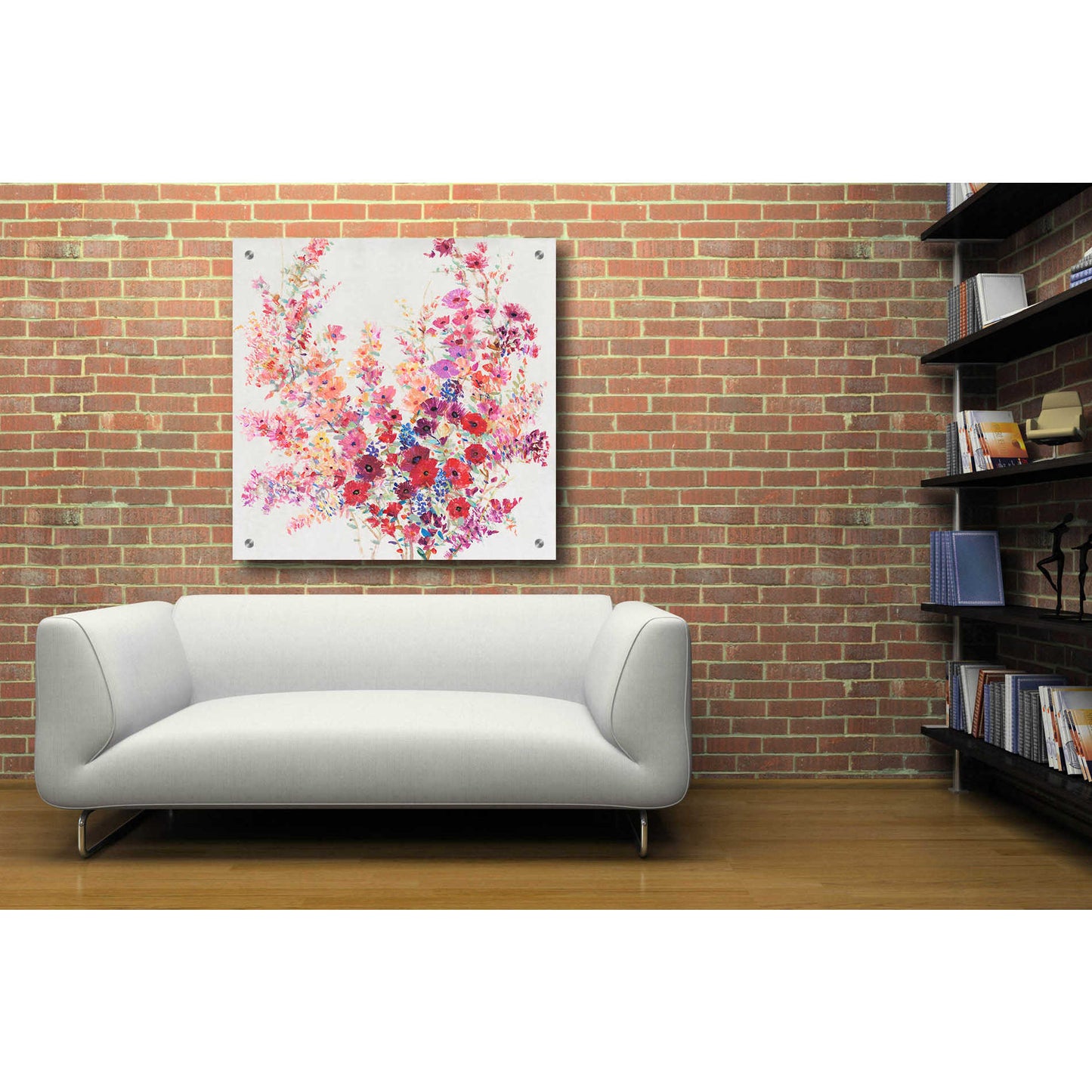 Epic Art 'Flowers on a Vine II' by Tim O'Toole, Acrylic Glass Wall Art,36x36