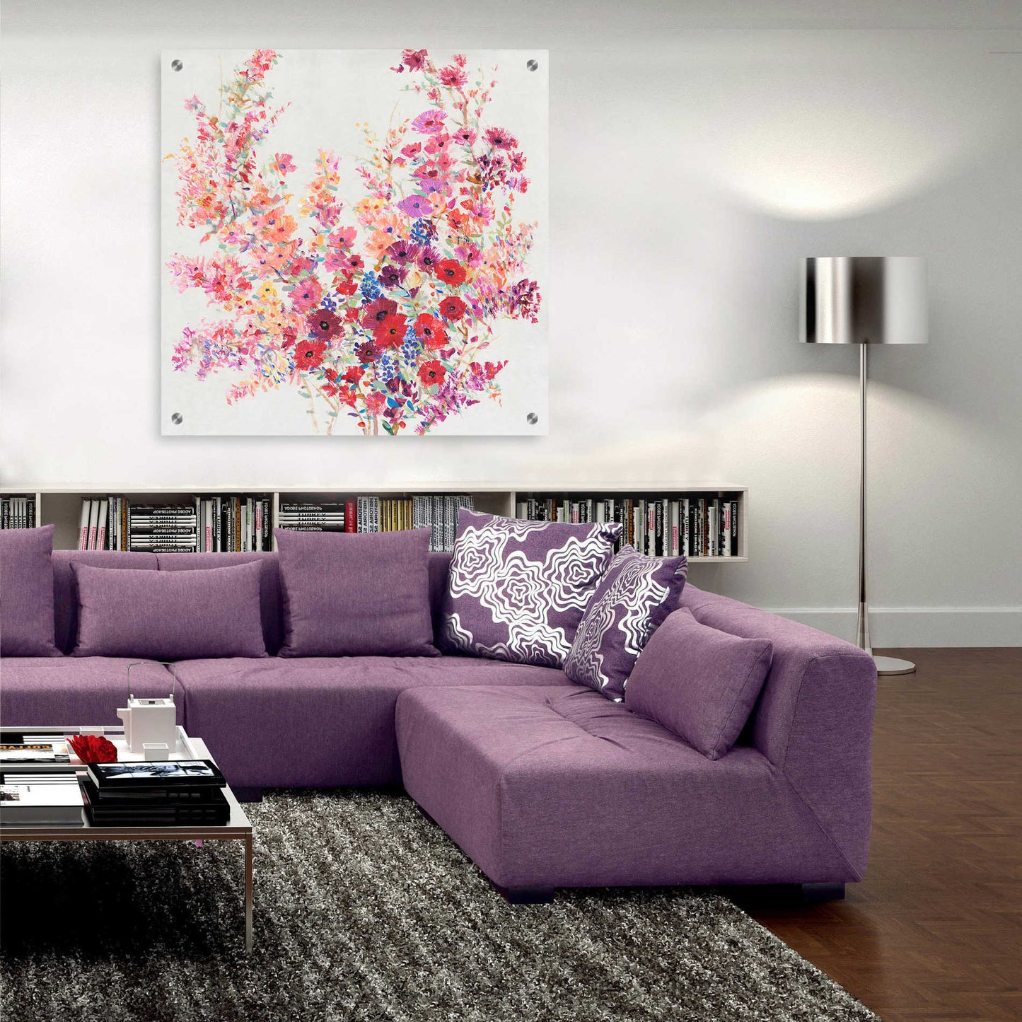 Epic Art 'Flowers on a Vine II' by Tim O'Toole, Acrylic Glass Wall Art,36x36