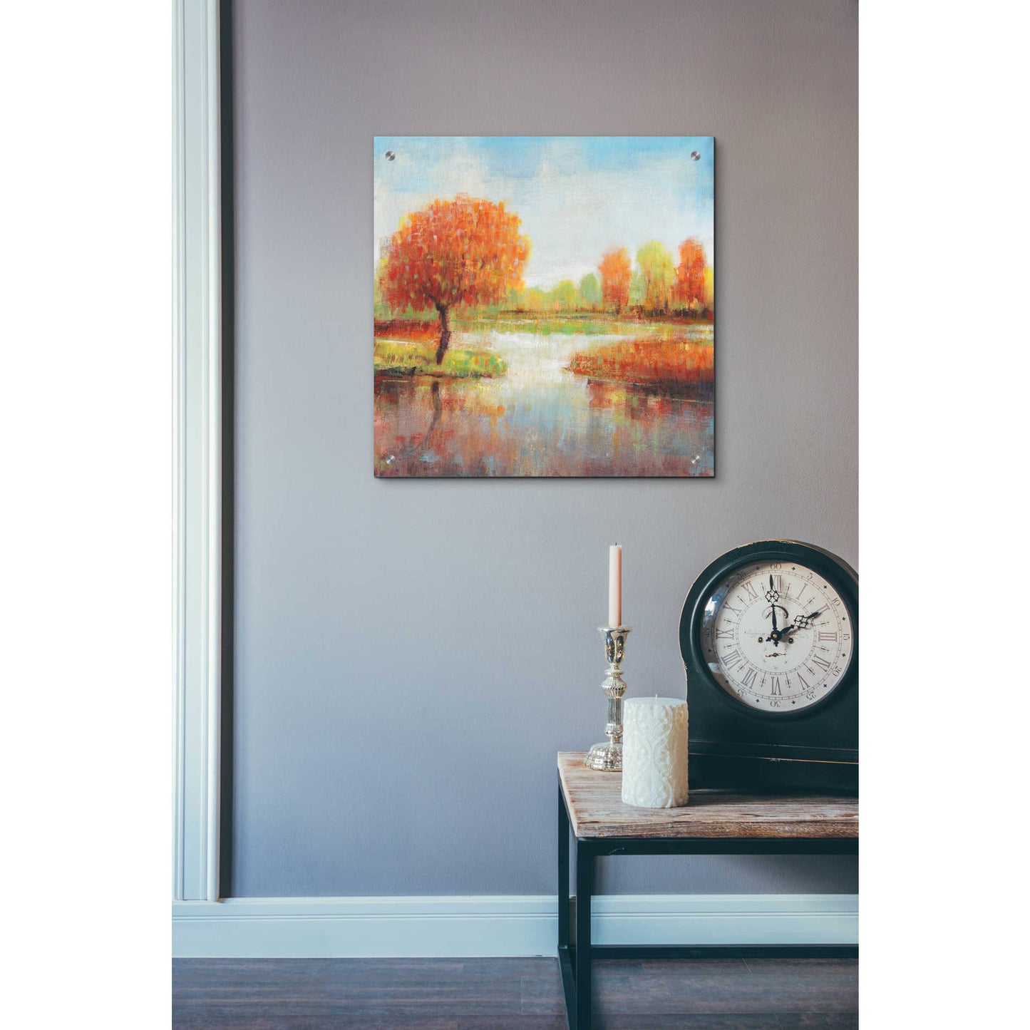 Epic Art 'Lake Reflection I' by Tim O'Toole, Acrylic Glass Wall Art,24x24