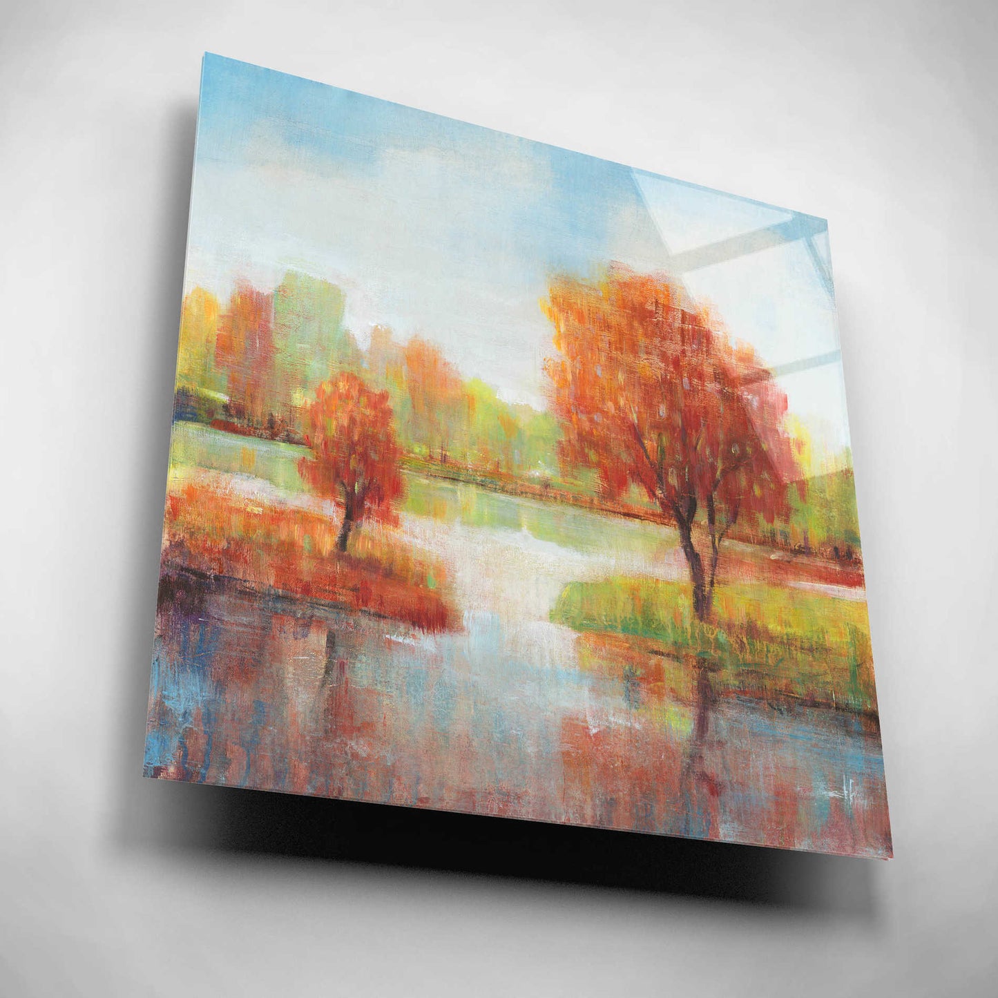 Epic Art 'Lake Reflections II' by Tim O'Toole, Acrylic Glass Wall Art,12x12