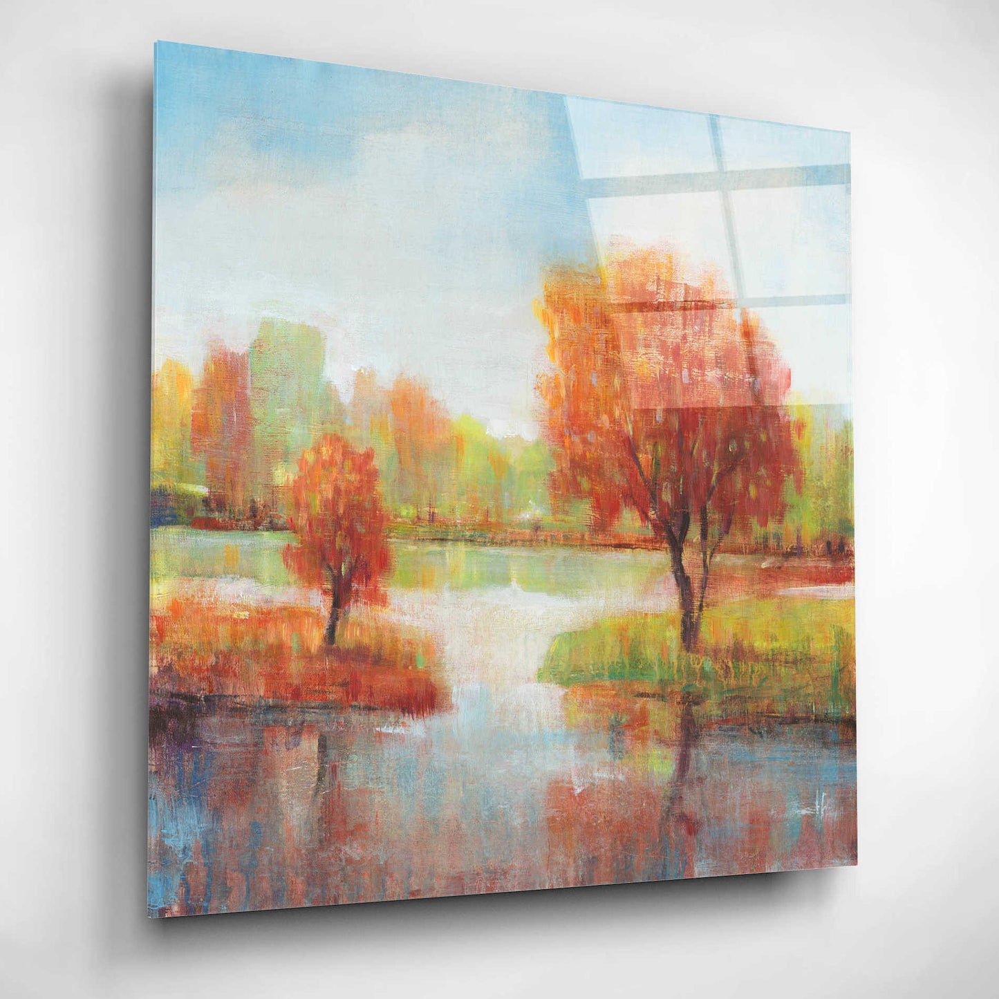 Epic Art 'Lake Reflections II' by Tim O'Toole, Acrylic Glass Wall Art,12x12