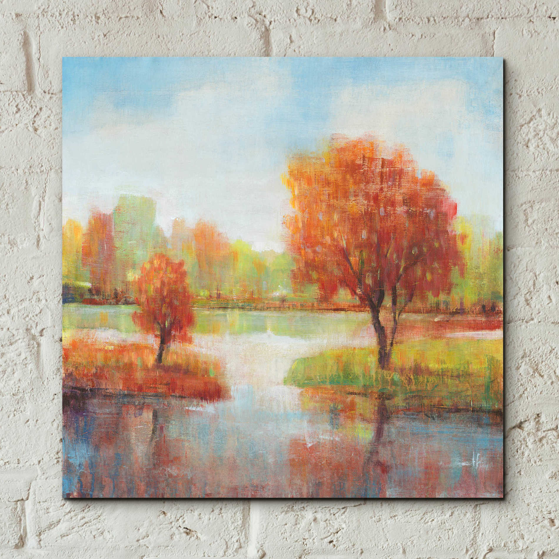 Epic Art 'Lake Reflections II' by Tim O'Toole, Acrylic Glass Wall Art,12x12