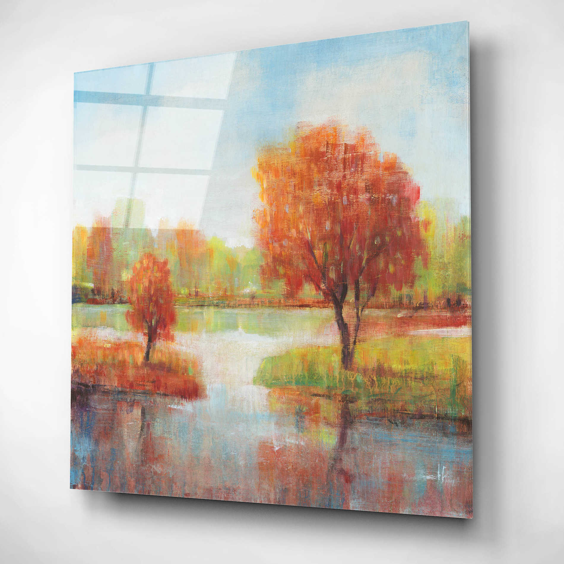 Epic Art 'Lake Reflections II' by Tim O'Toole, Acrylic Glass Wall Art,12x12