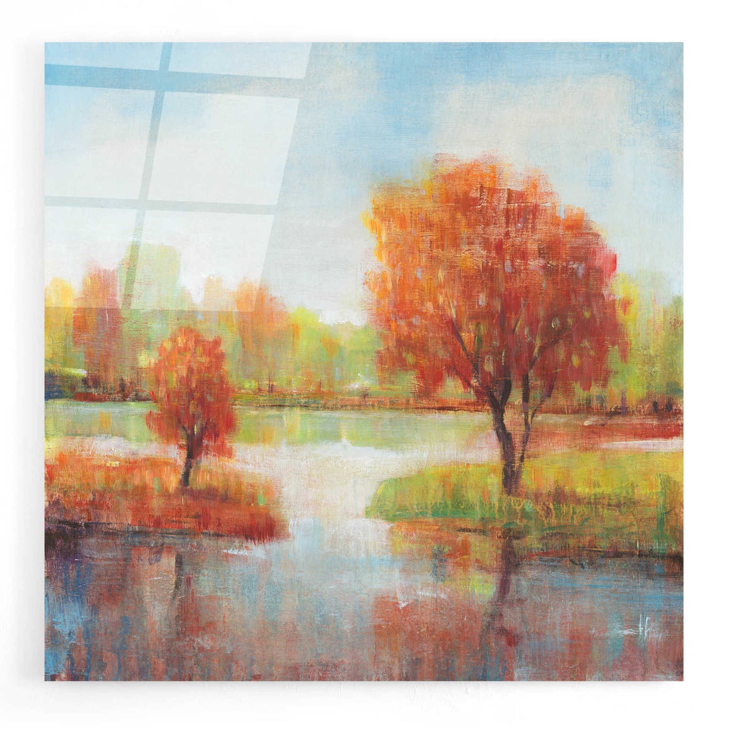 Epic Art 'Lake Reflections II' by Tim O'Toole, Acrylic Glass Wall Art,24x24