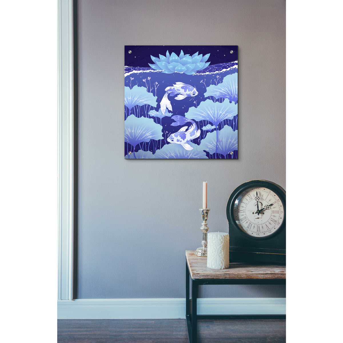 Epic Art 'Serenity Blue' by Avery Multer, Acrylic Glass Wall Art,24x24
