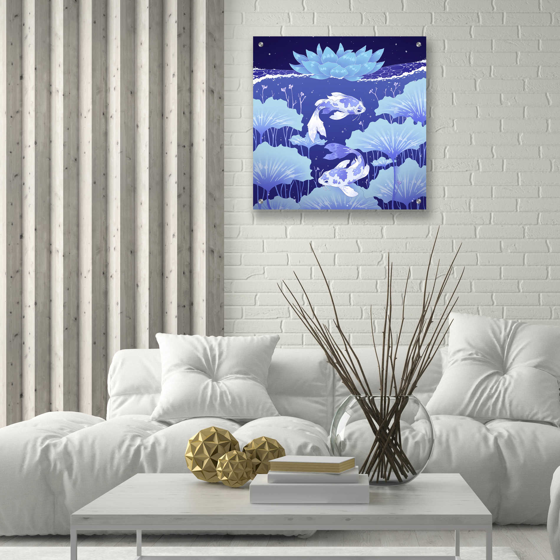 Epic Art 'Serenity Blue' by Avery Multer, Acrylic Glass Wall Art,24x24
