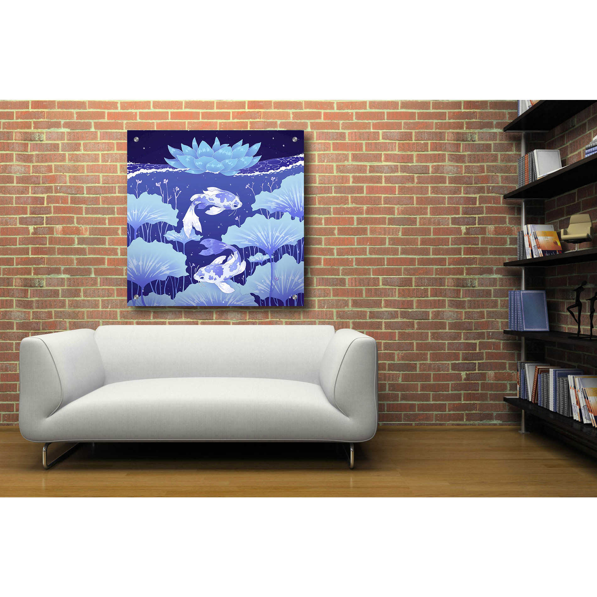 Epic Art 'Serenity Blue' by Avery Multer, Acrylic Glass Wall Art,36x36
