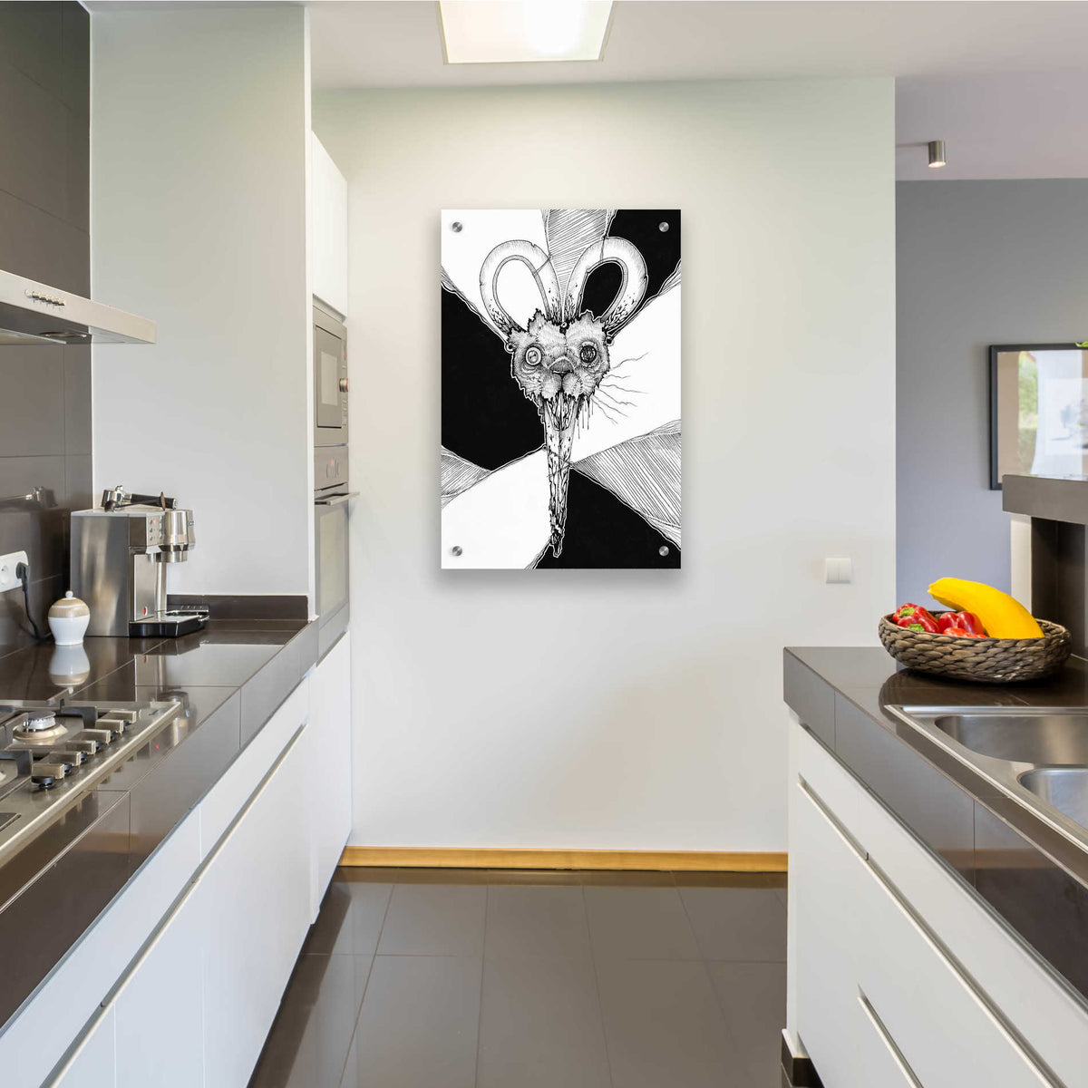 Epic Art 'Stitched Apart ' by Avery Multer, Acrylic Glass Wall Art,24x36