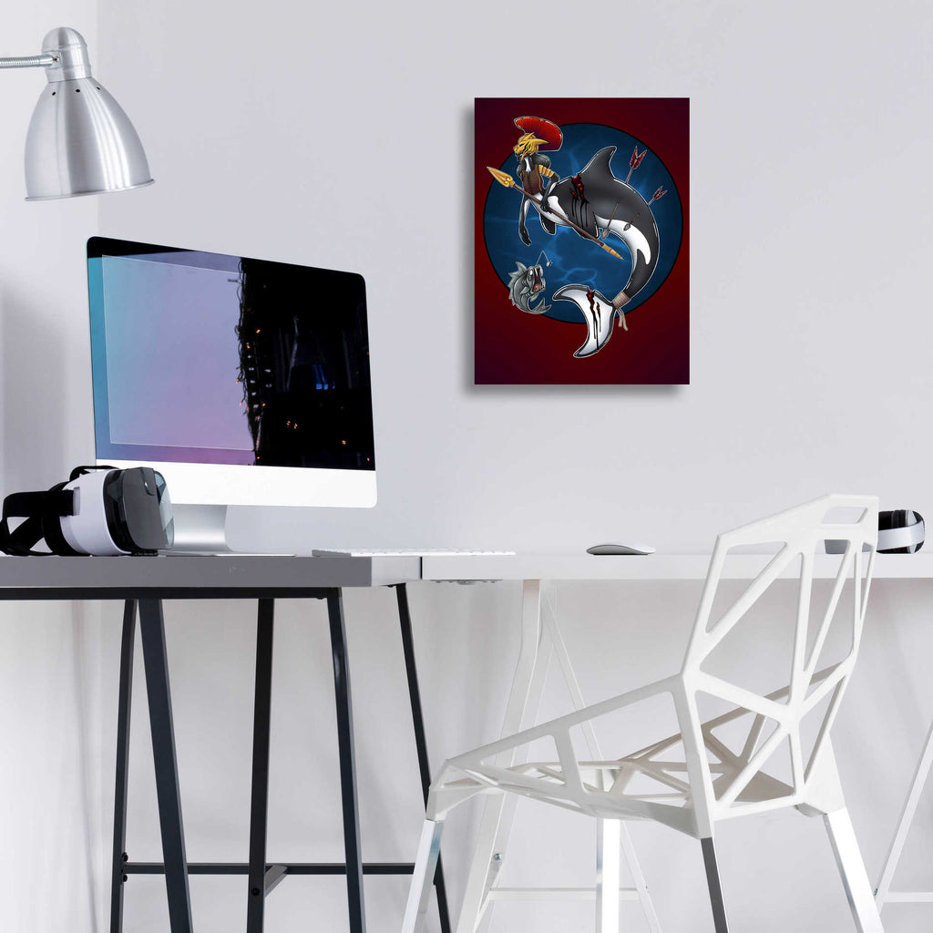 Epic Art 'Warrior Mermaid' by Avery Multer, Acrylic Glass Wall Art,12x16