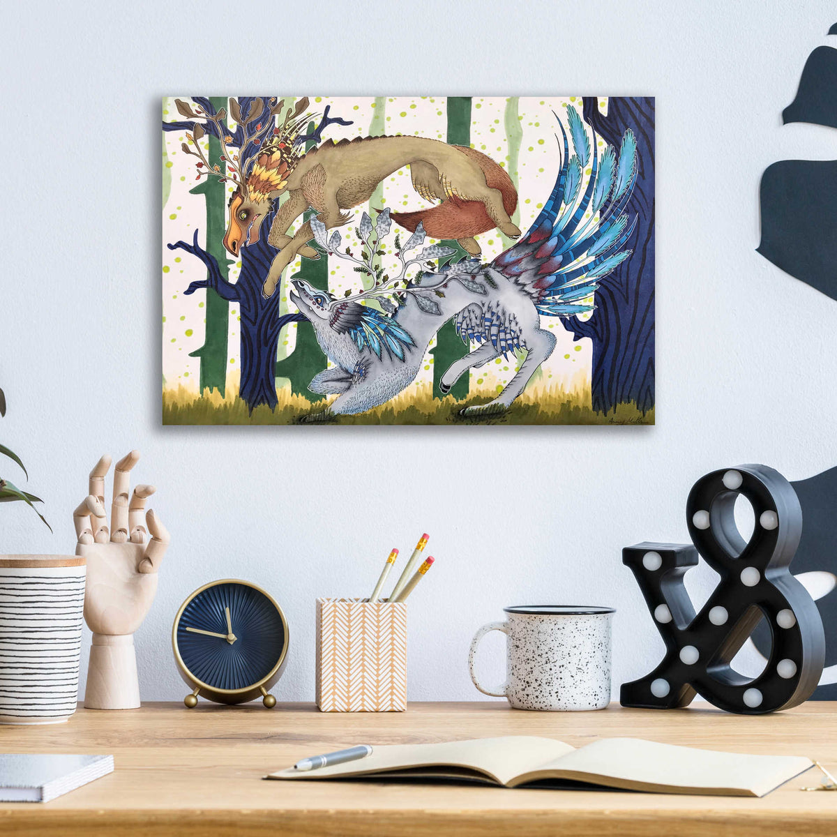 Epic Art 'The Chase' by Avery Multer, Acrylic Glass Wall Art,16x12