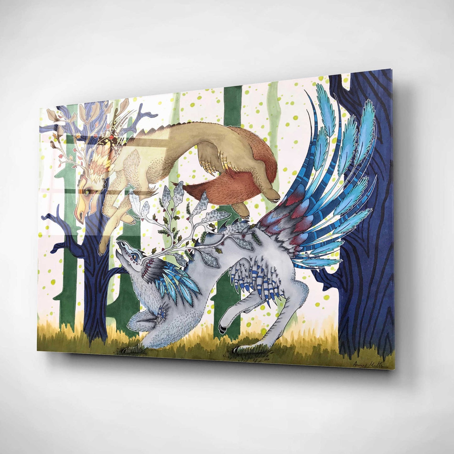 Epic Art 'The Chase' by Avery Multer, Acrylic Glass Wall Art,24x16