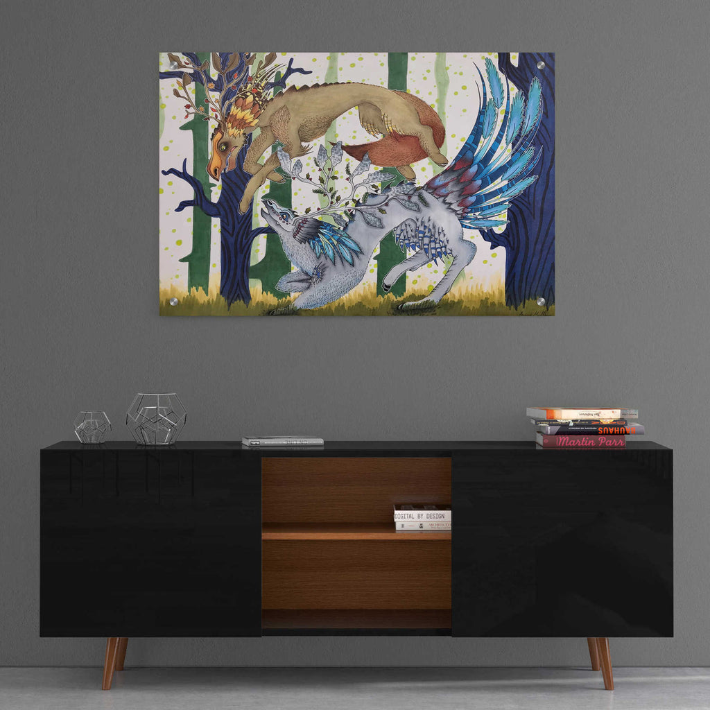 Epic Art 'The Chase' by Avery Multer, Acrylic Glass Wall Art,36x24