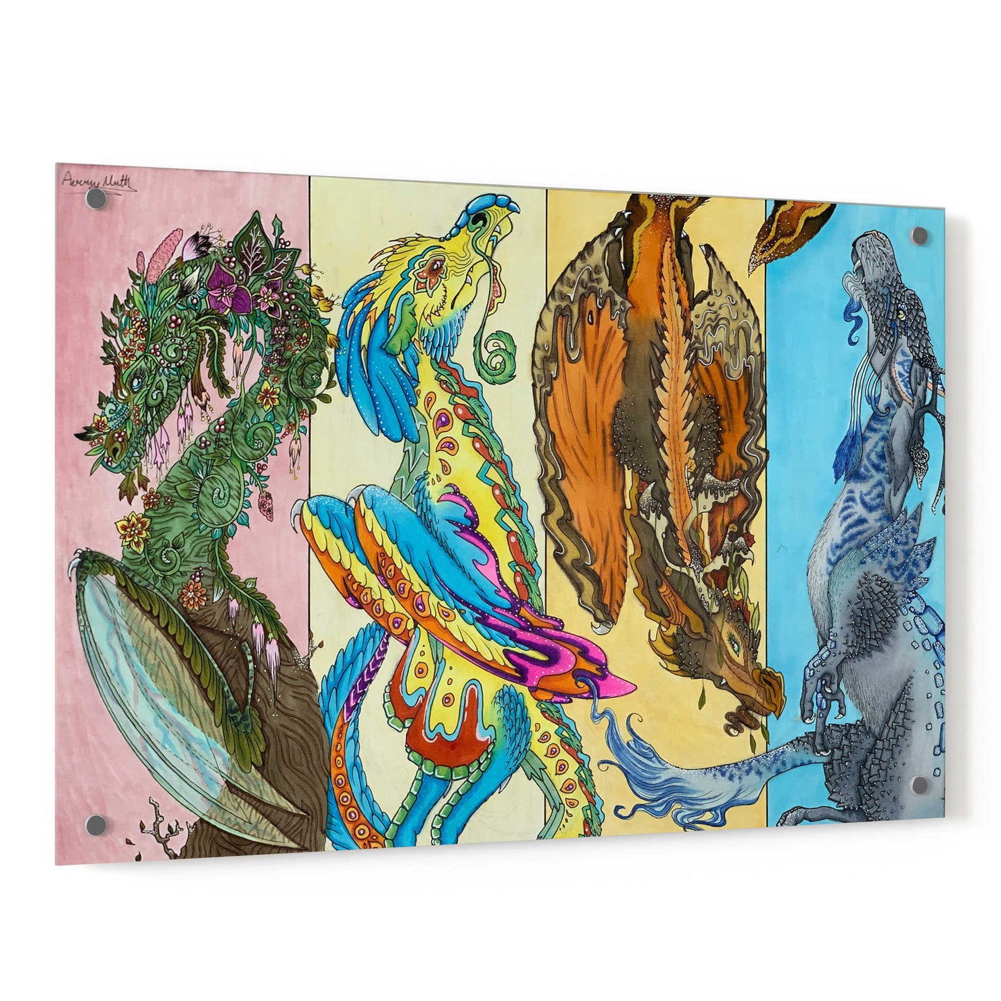 Epic Art 'The Four Seasons' by Avery Multer, Acrylic Glass Wall Art,36x24
