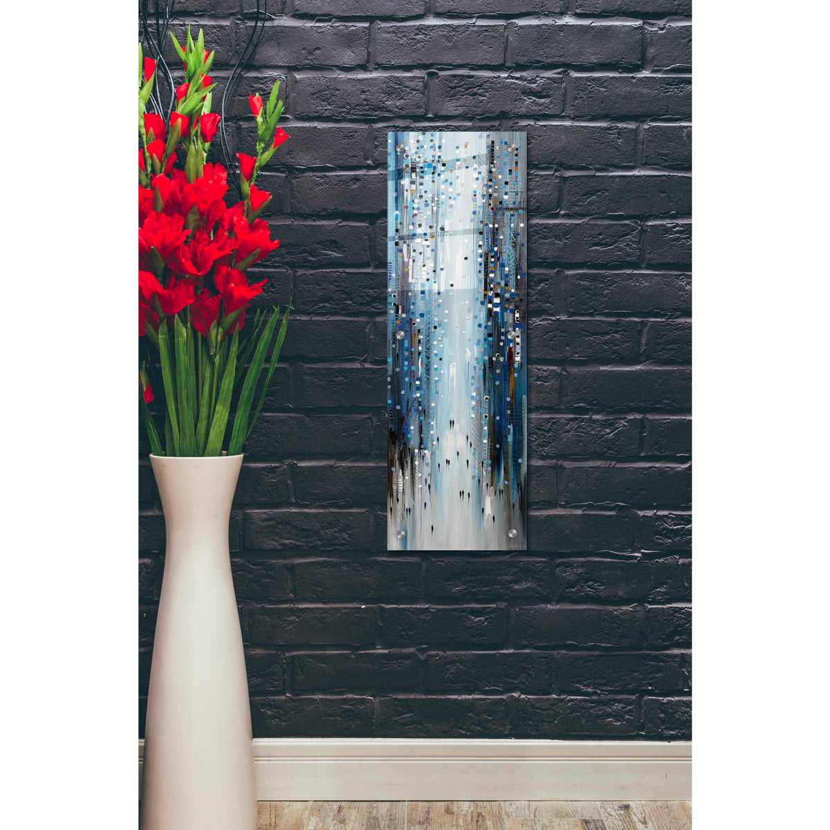 Epic Art 'City Blues' by Ekaterina Ermilkina, Acrylic Glass Wall Art,12x36