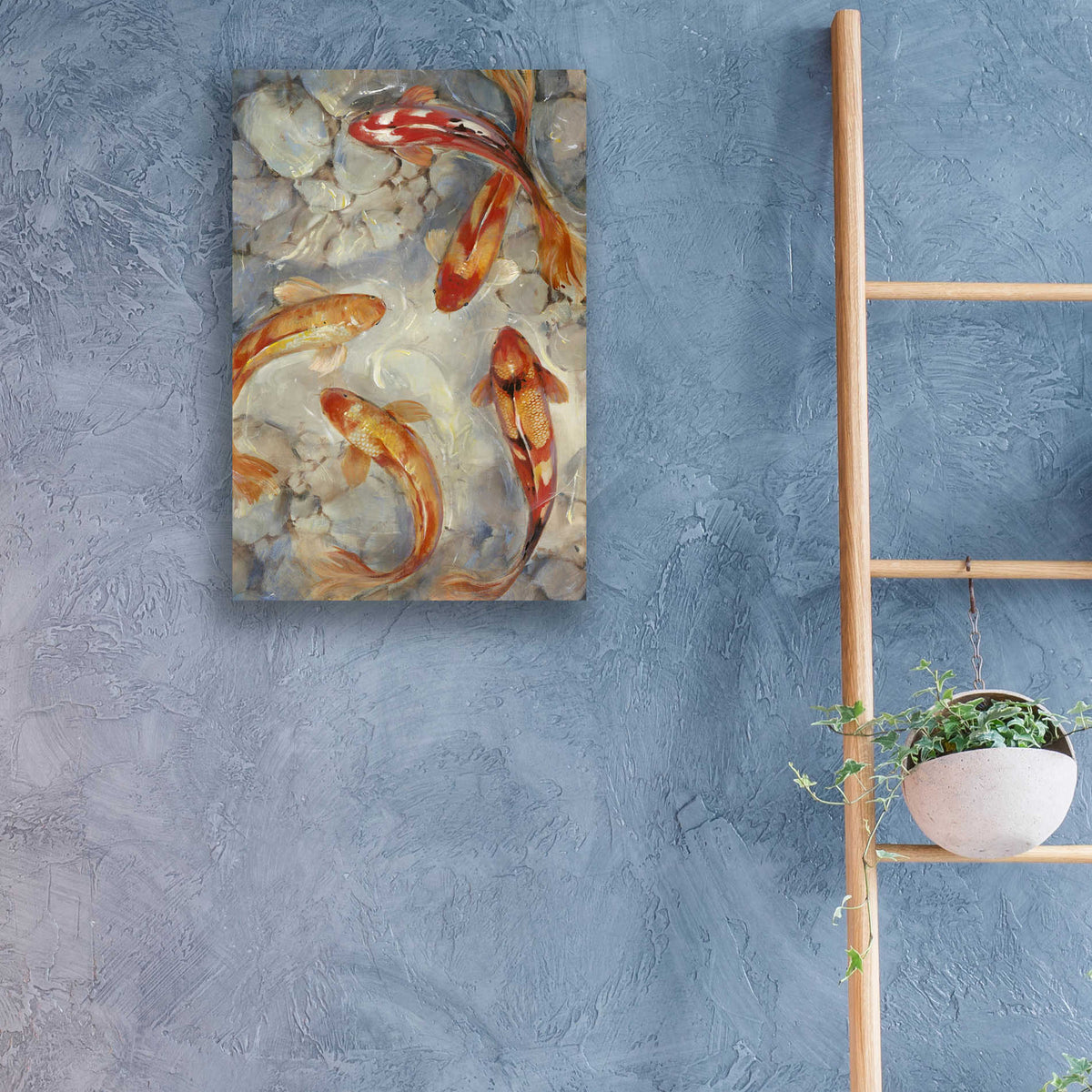 Epic Art 'Vibrant Koi II' by Tim O'Toole, Acrylic Glass Wall Art,16x24