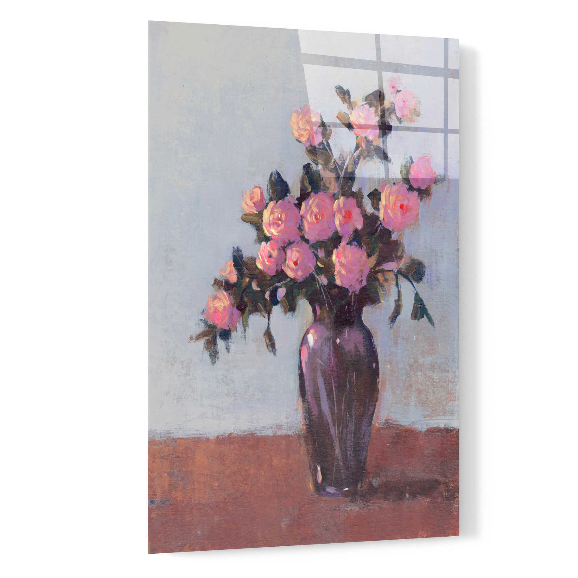 Epic Art 'Soft Lit Roses I' by Tim O'Toole, Acrylic Glass Wall Art,16x24