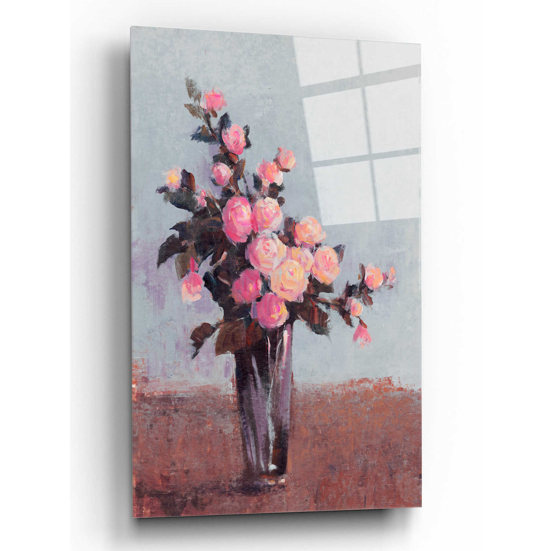 Epic Art 'Soft Lit Roses II' by Tim O'Toole, Acrylic Glass Wall Art,12x16