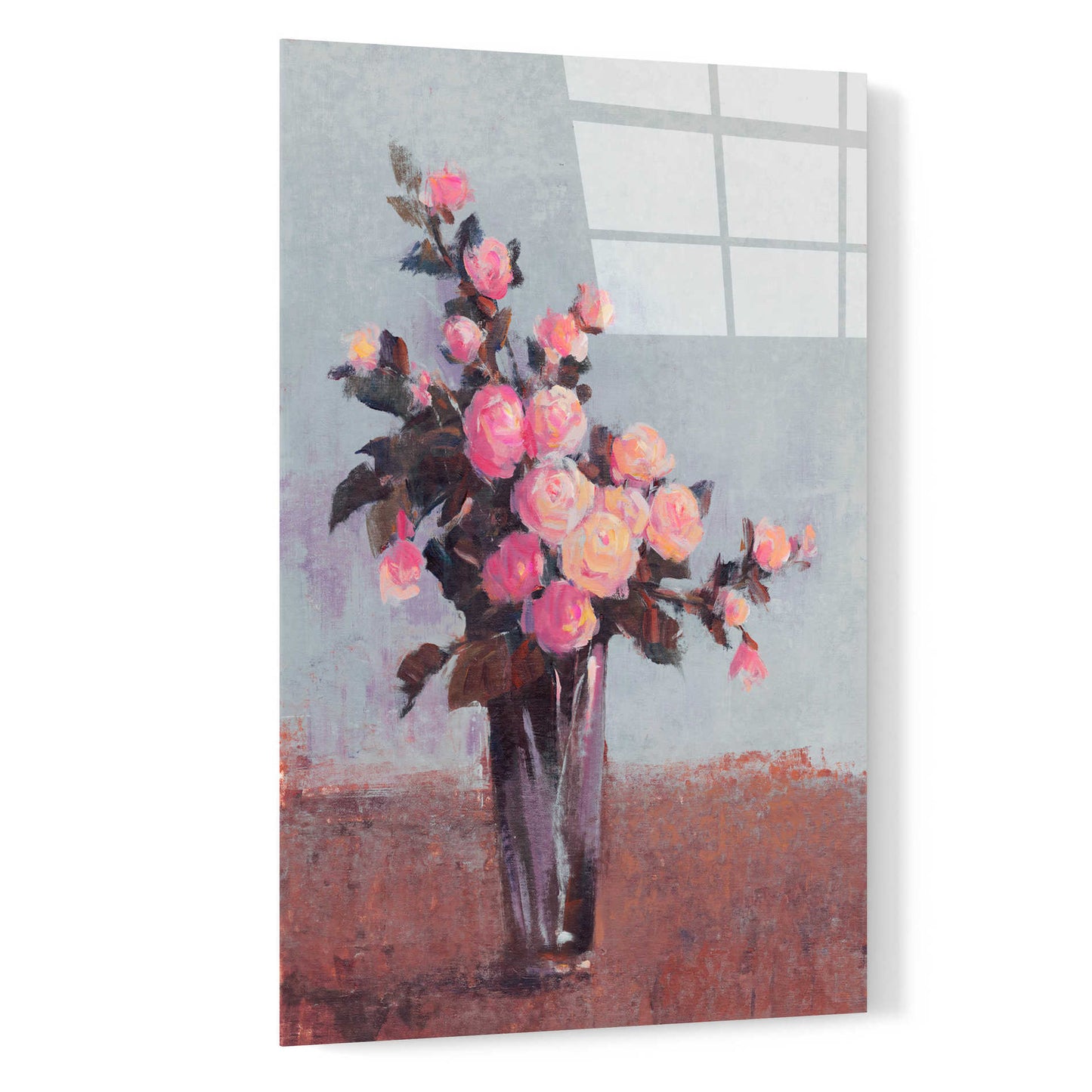 Epic Art 'Soft Lit Roses II' by Tim O'Toole, Acrylic Glass Wall Art,16x24