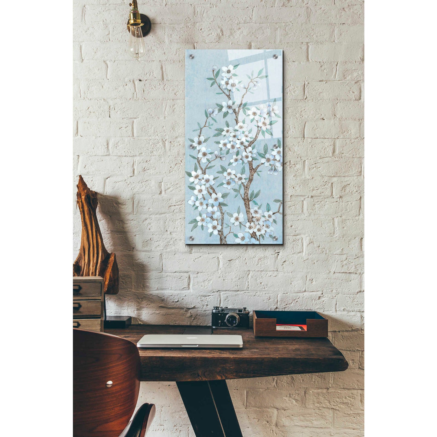 Epic Art 'Branches of Blossoms I' by Tim O'Toole, Acrylic Glass Wall Art,12x24