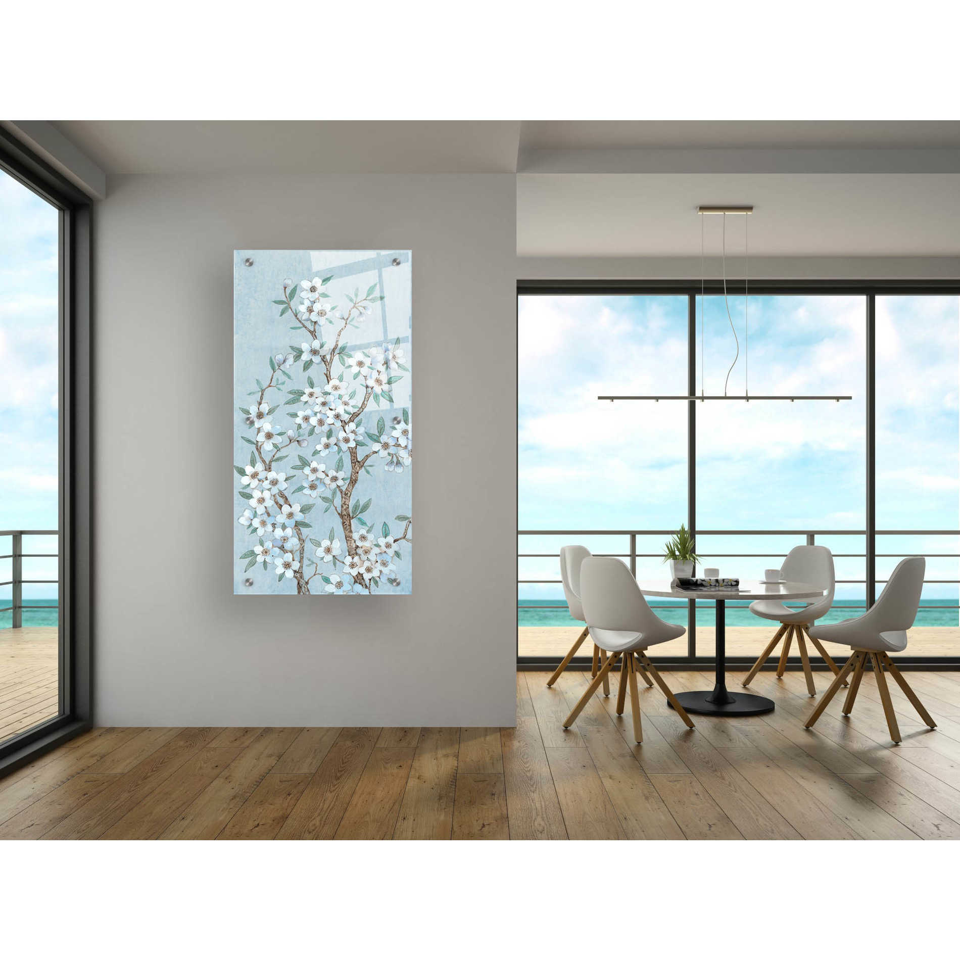 Epic Art 'Branches of Blossoms I' by Tim O'Toole, Acrylic Glass Wall Art,24x48